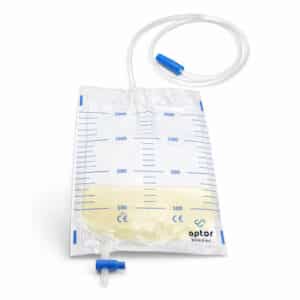 Bolsa de orina 2L con válvula antirretorno y escala graduada - aptor medical