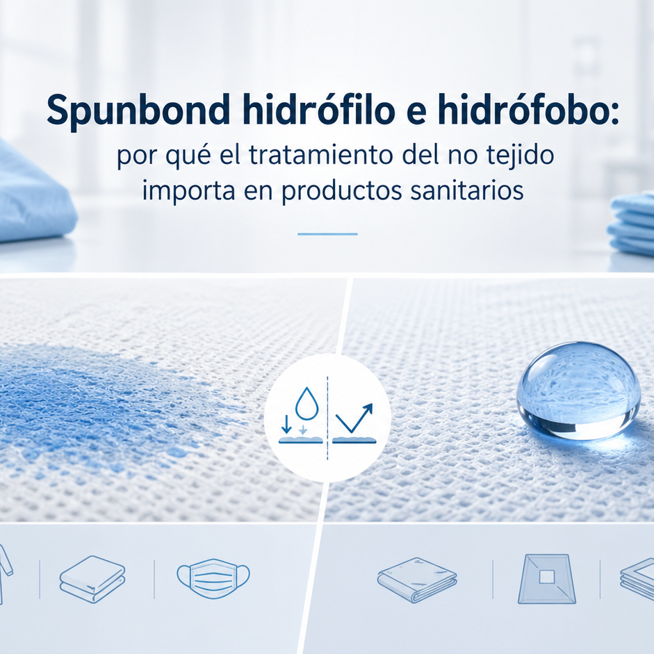 spunbond hidrófilo hidrófobo